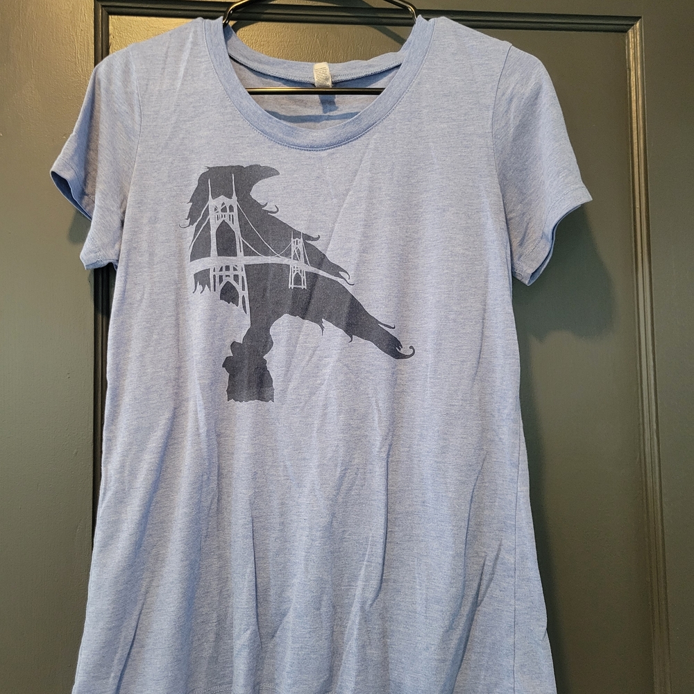 Portland, Or**Blue Graphic Short Sleeve Tee